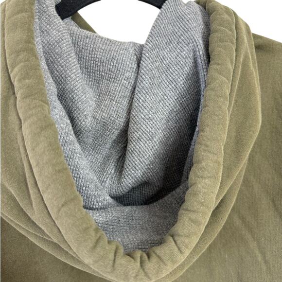 Y2K American Eagle Green Hoodie Pullover Sweatshirt Logo patch Men's Small AE - Picture 7 of 8